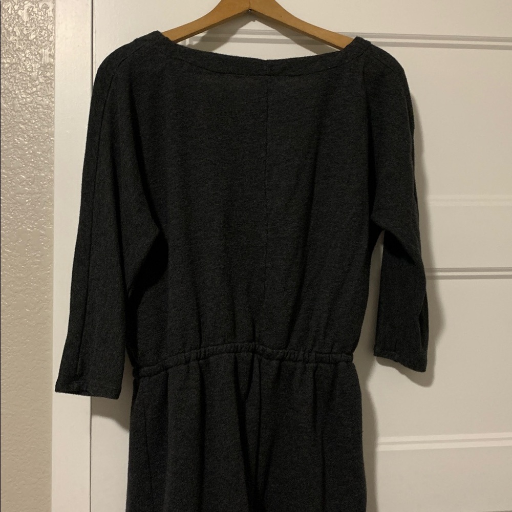 Old navy charcoal sweater faux wrap dress - Picture 6 of 7